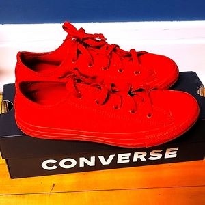 Red converse sneakers